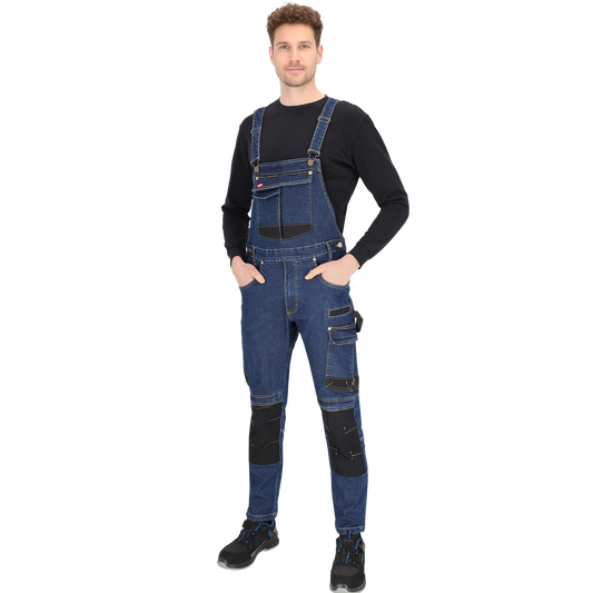 Elastingas dartbo puskombinezonis JEANS, su sustiprintomis Cordura medžiagos detalėmis
