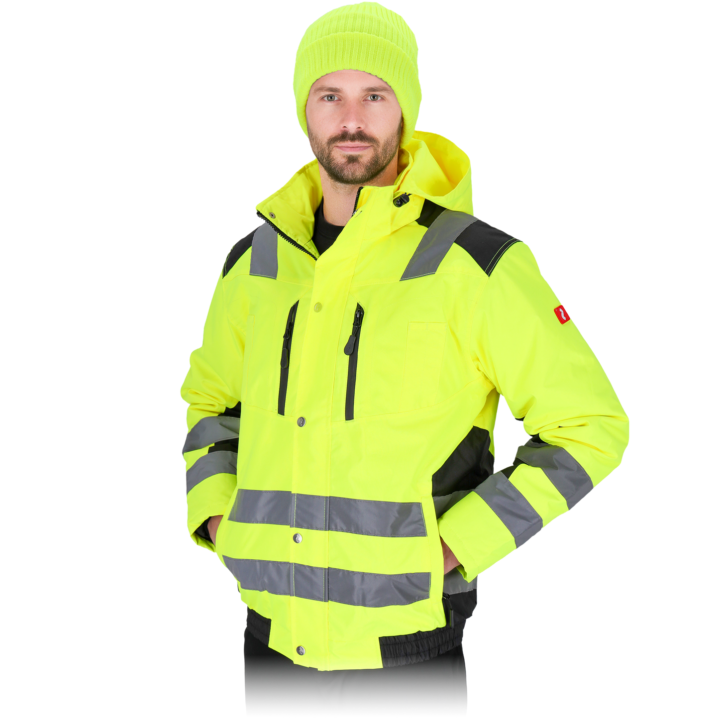 Neperšlampanti ir neperpučiama žieminė darbo striukė GLASGOW-J