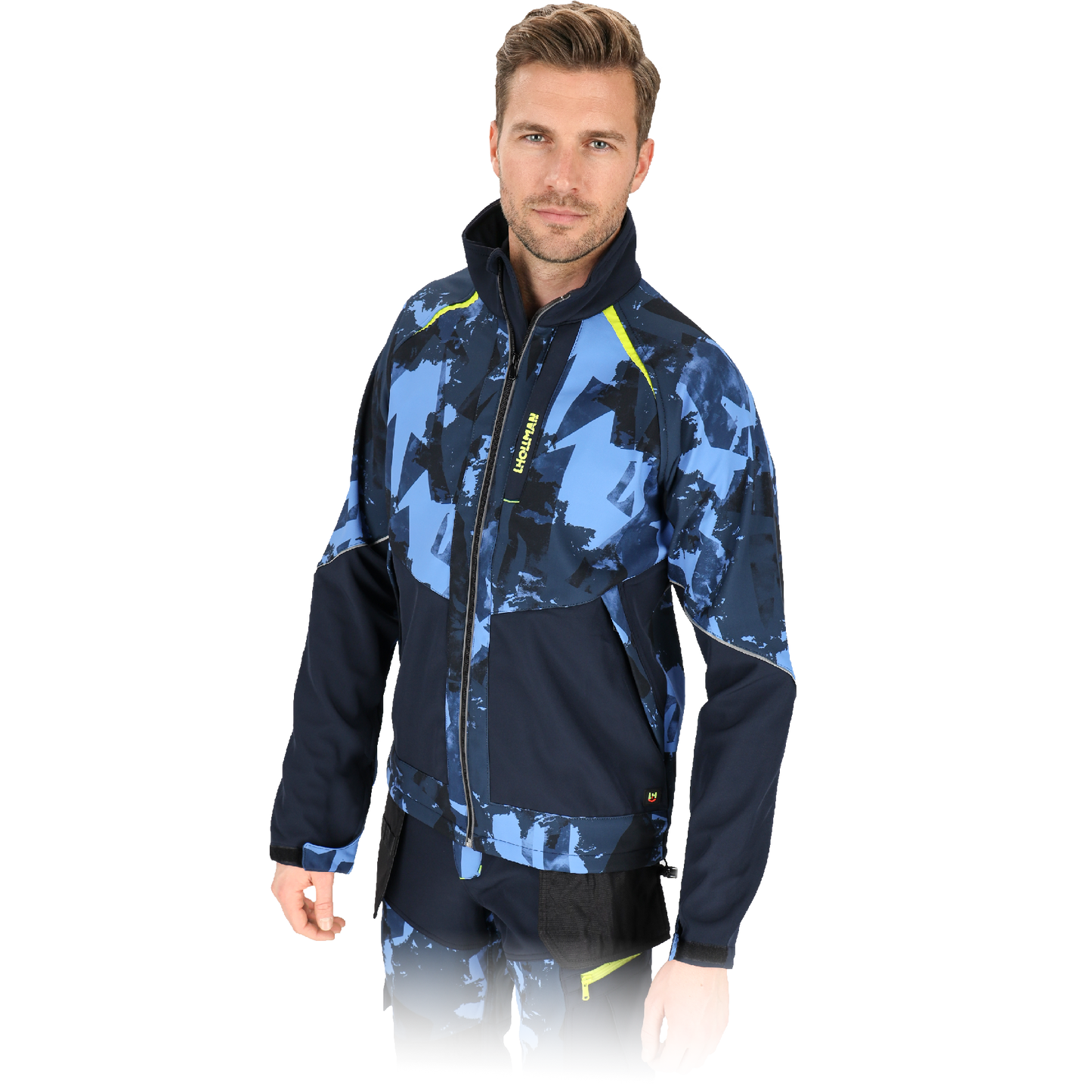 Darbo striukė Softshell HAGA, iš atsparaus 2-jų sluoksnių audinio