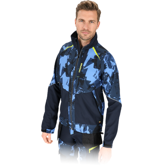 Darbo striukė Softshell HAGA, iš atsparaus 2-jų sluoksnių audinio