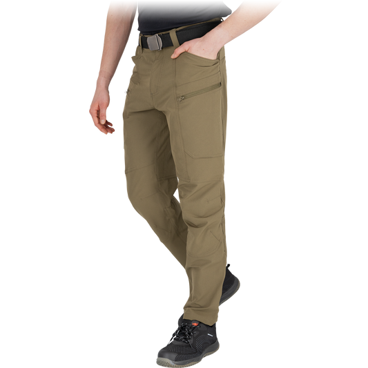 Ypatingai elastingos universalios kelnės RAMBLER, šviesiai rudos spalvos