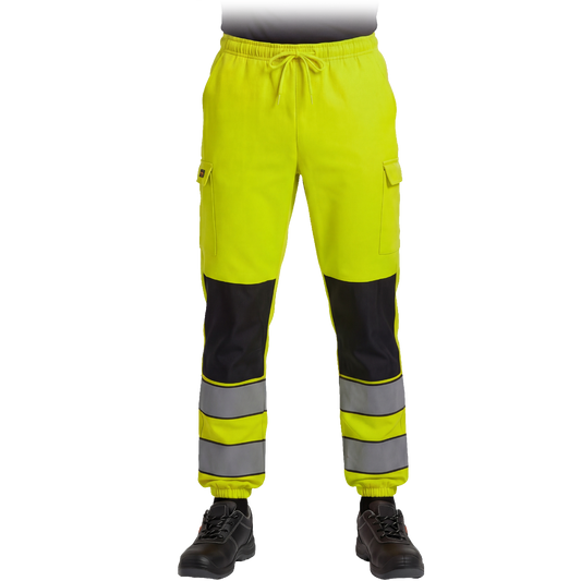 Darbo kelnės su atšvaitais LUMIS, EN ISO 20471 (1 klasė), geltonos spalvos