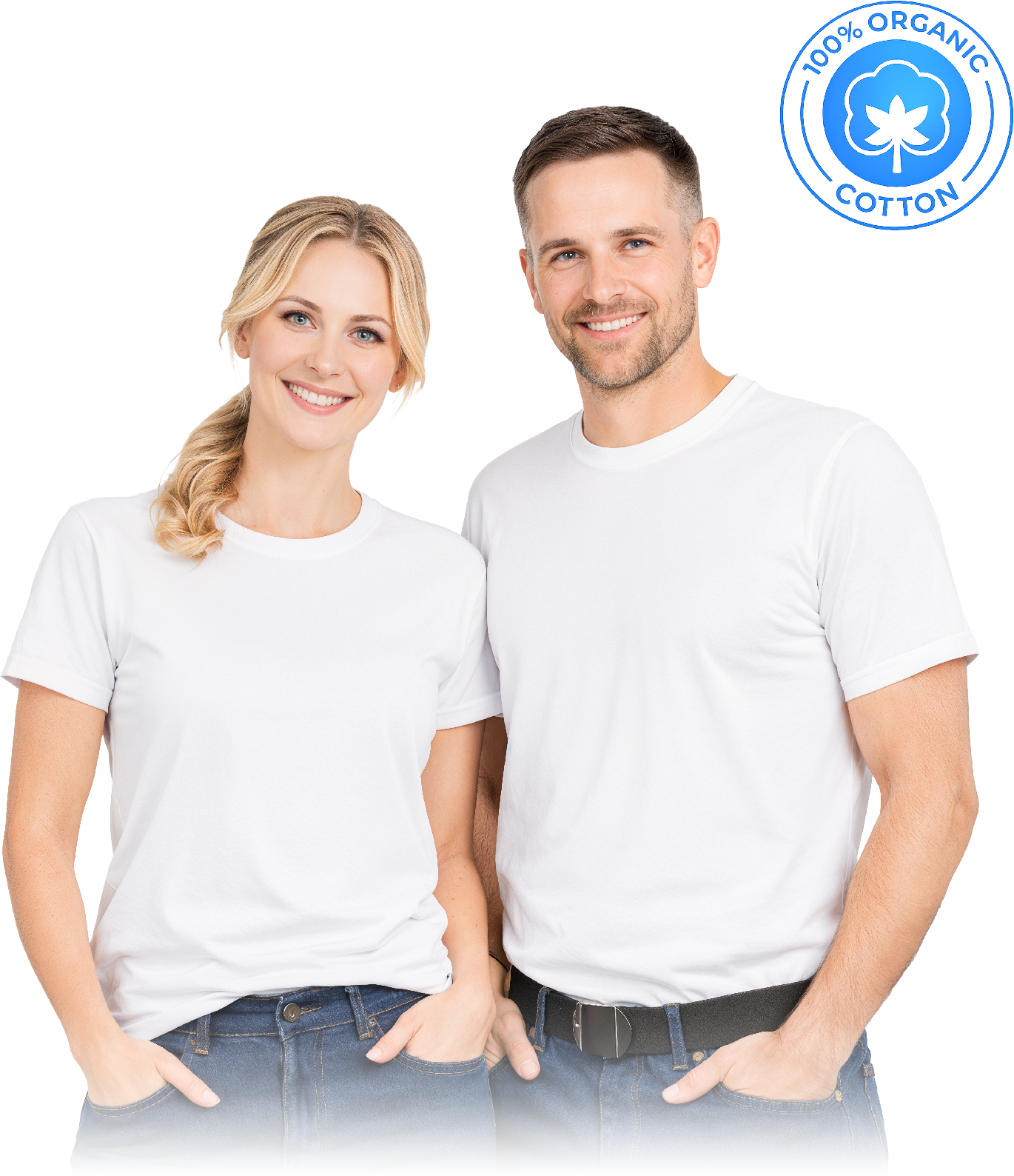 Universalūs marškinėliai PURE, iš 100 % organinės medvilnės (180–190 g/m²), baltos spalvos