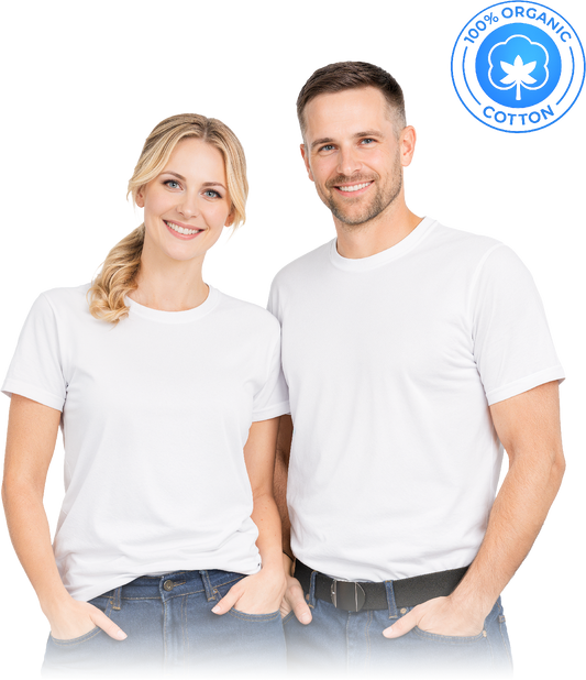 Universalūs marškinėliai PURE, iš 100 % organinės medvilnės (180–190 g/m²), baltos spalvos