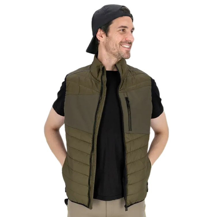 Vyriška dygsniuota apsauginė liemenė SHELLTER, khaki spalva