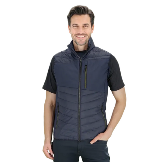 Vyriška dygsniuota apsauginė liemenė SHELLTER, tamsiai mėlyna spalva