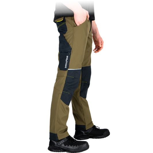 Softshell darbo kelnės GREX, su rip-stop sutvirtinimais