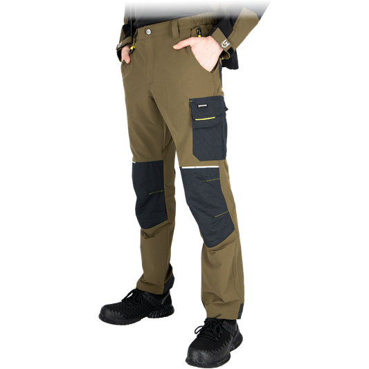 Elastingos ir modernios darbo kelnės GREX, su rip-stop sutvirtinimais