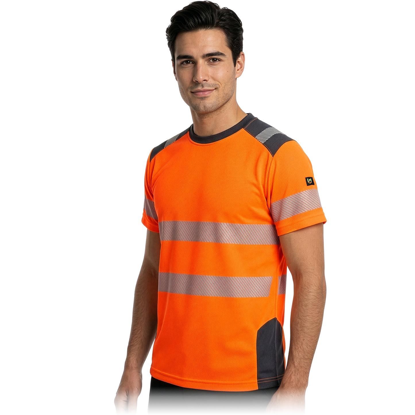 Kvėpuojantys, lengvi ir itin gerai matomi Hi-Vis marškinėliai TS-VIS MESH, Oranžinė spalva