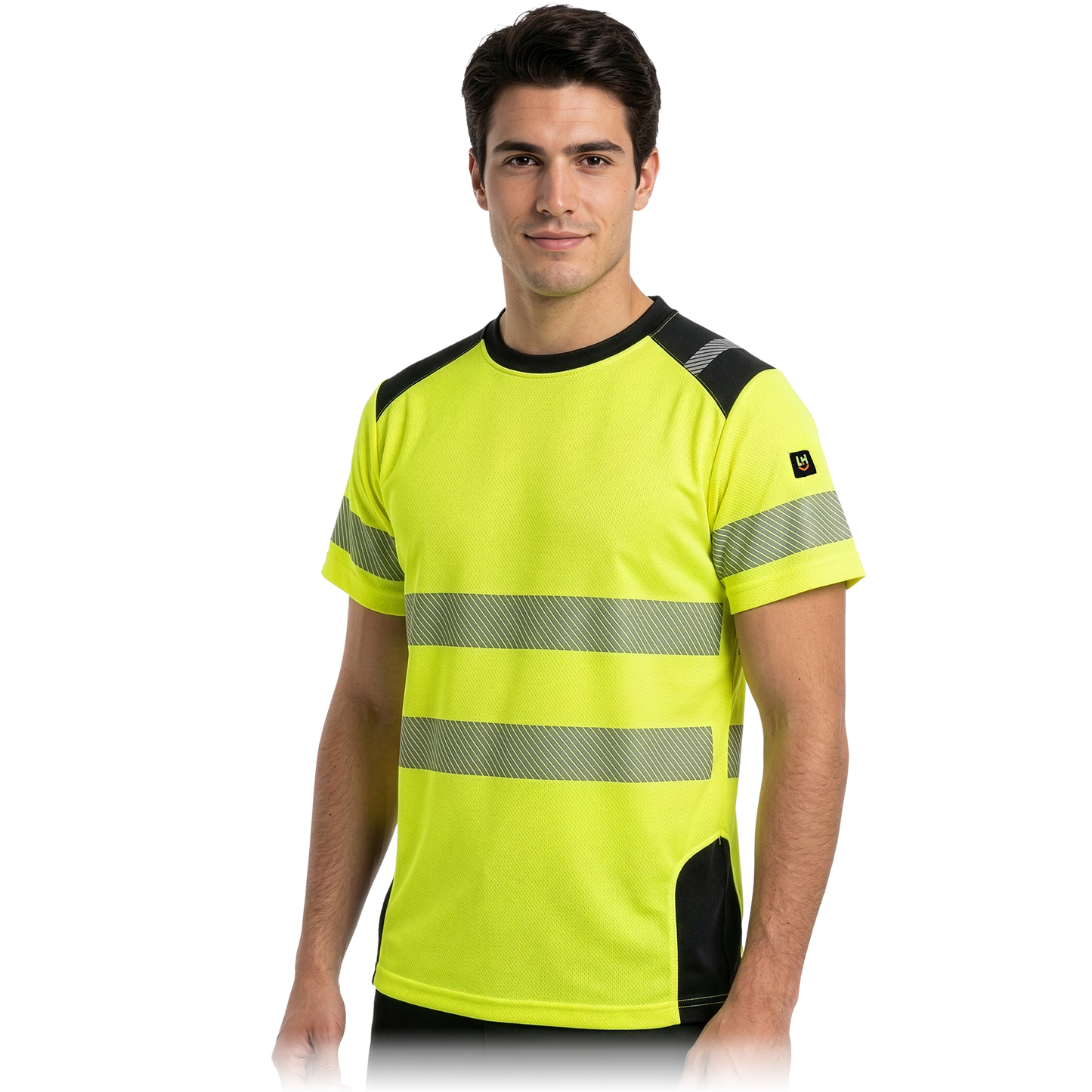 Kvėpuojantys, lengvi ir itin gerai matomi Hi-Vis marškinėliai TS-VIS MESH, Geltona spalva