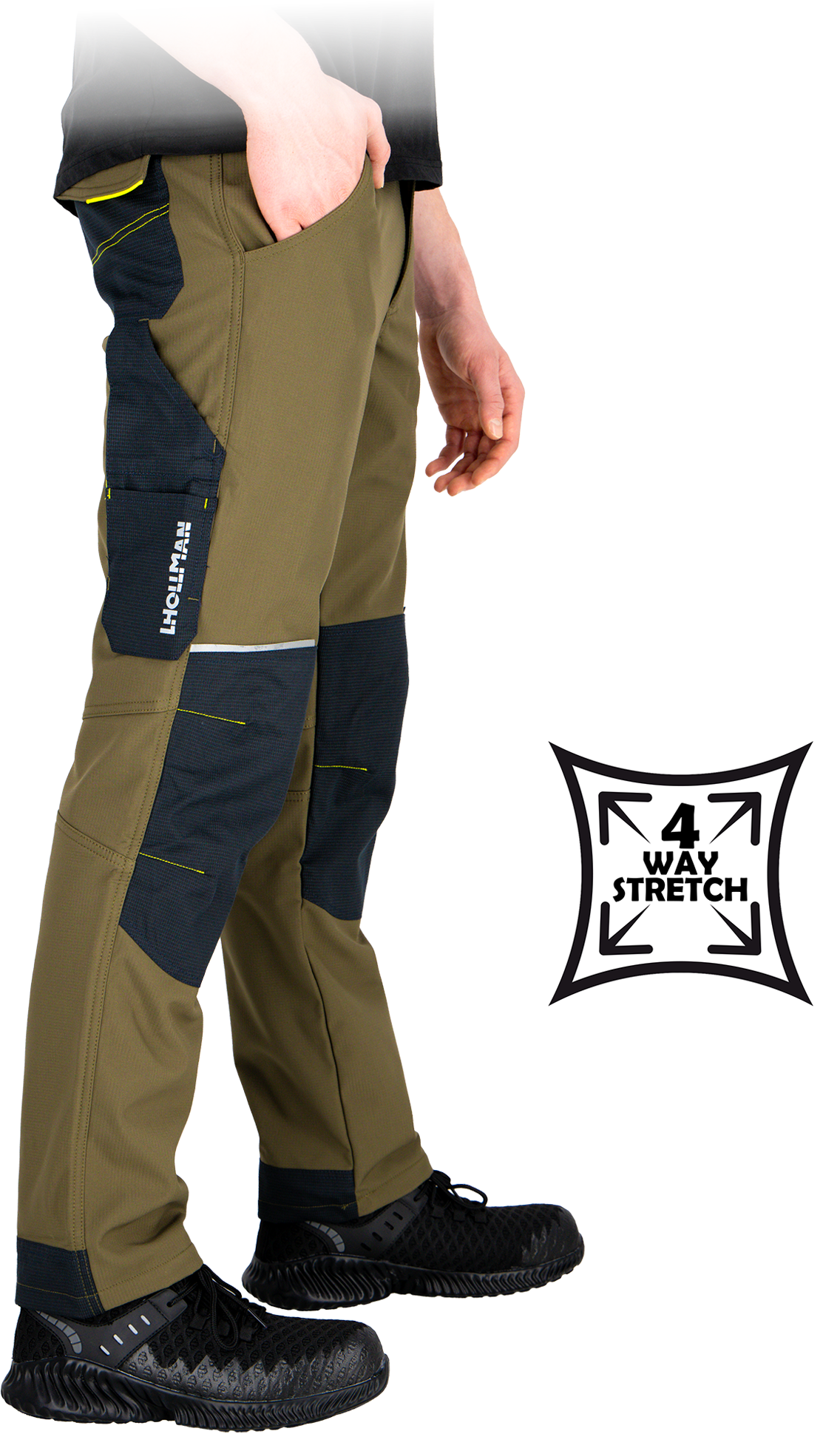 Softshell darbo kelnės GREX, su rip-stop sutvirtinimais