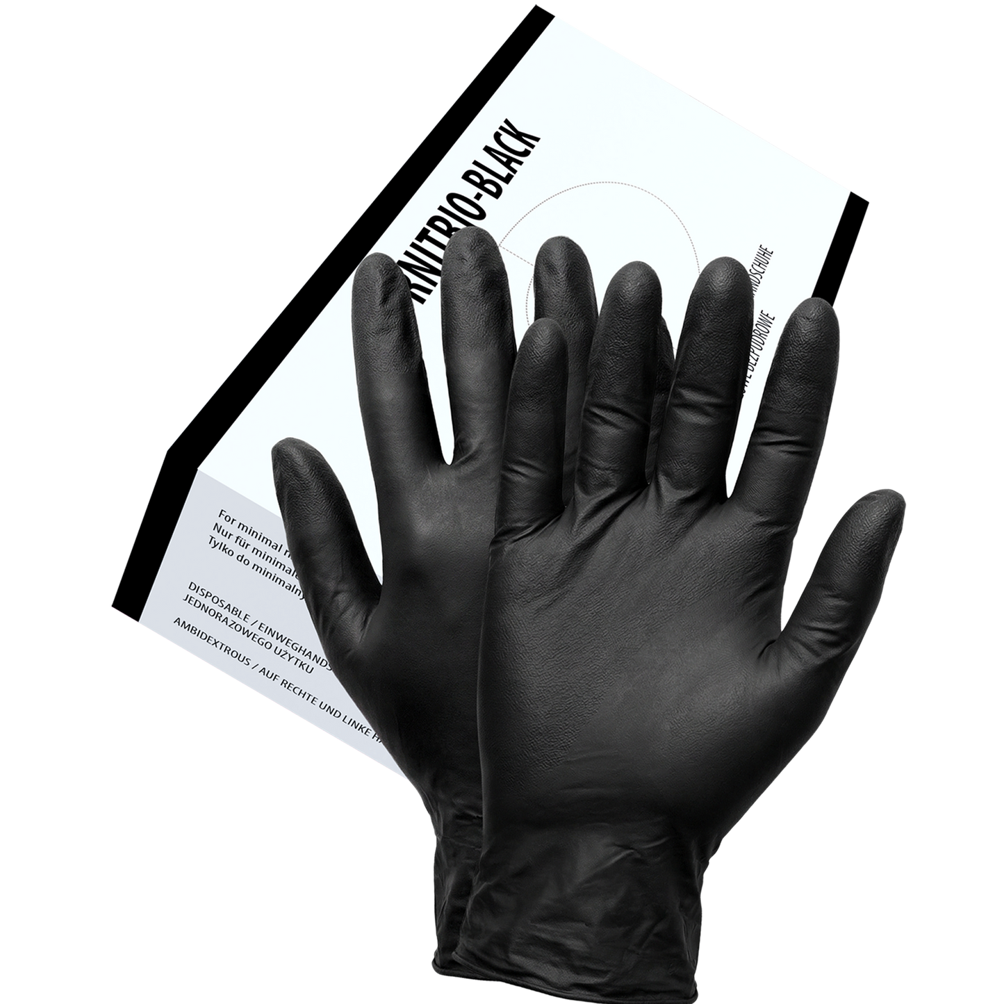 Vienkartinės nitrilinės pirštinės NITRIO BLACK (100 vnt)