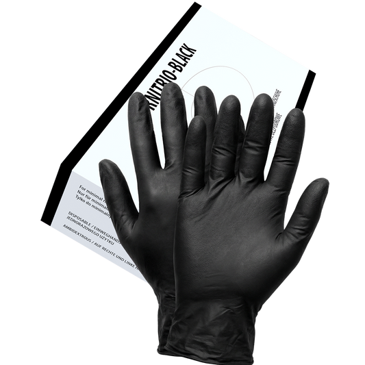 Vienkartinės nitrilinės pirštinės NITRIO BLACK (100 vnt)