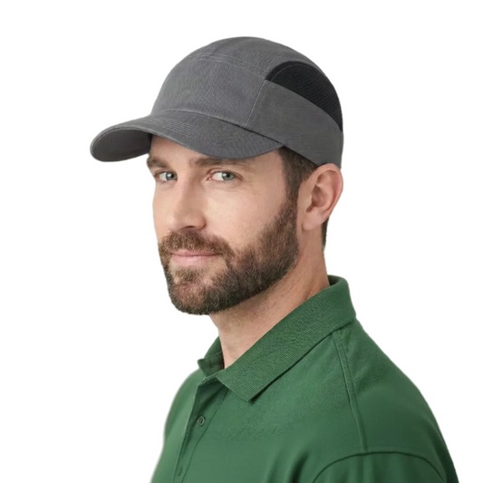 Nuo smūgių apsauganti kieta kepurė BUMPCAP, pilkos spalvos