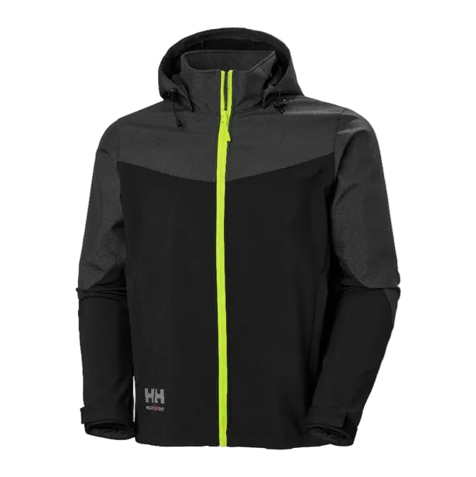 Softshell striukė HELLY HANSEN su gobtuvu, juoda/pilka, 74290