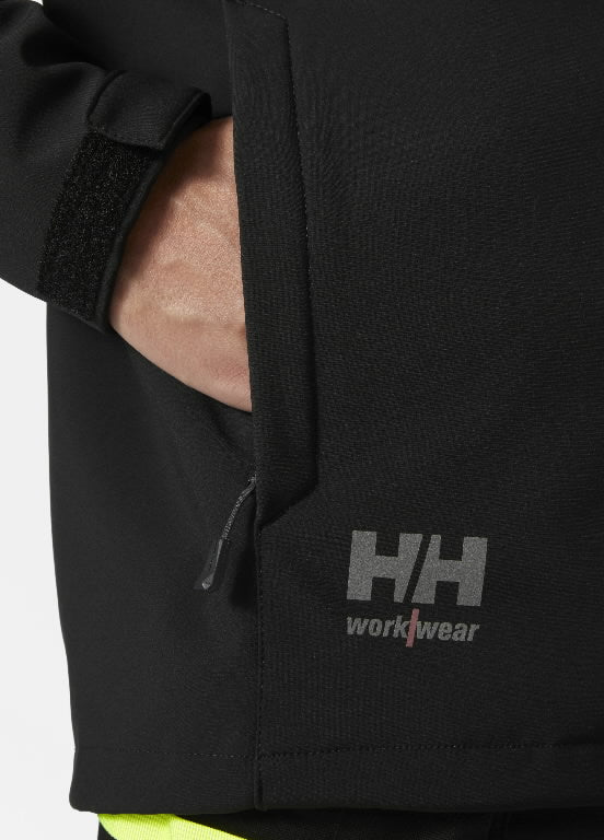 Softshell striukė HELLY HANSEN su gobtuvu, juoda/pilka, 74290