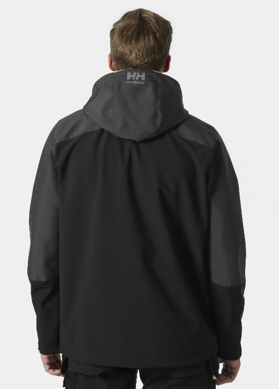 Softshell striukė HELLY HANSEN su gobtuvu, juoda/pilka, 74290