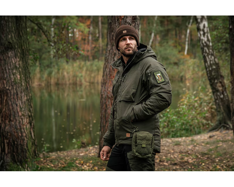 Aukštos klasės žieminė striukė Helikon-Tex Yukon – DuraCanvas, su Climashield® Apex pašiltinimu, Žalia spalva