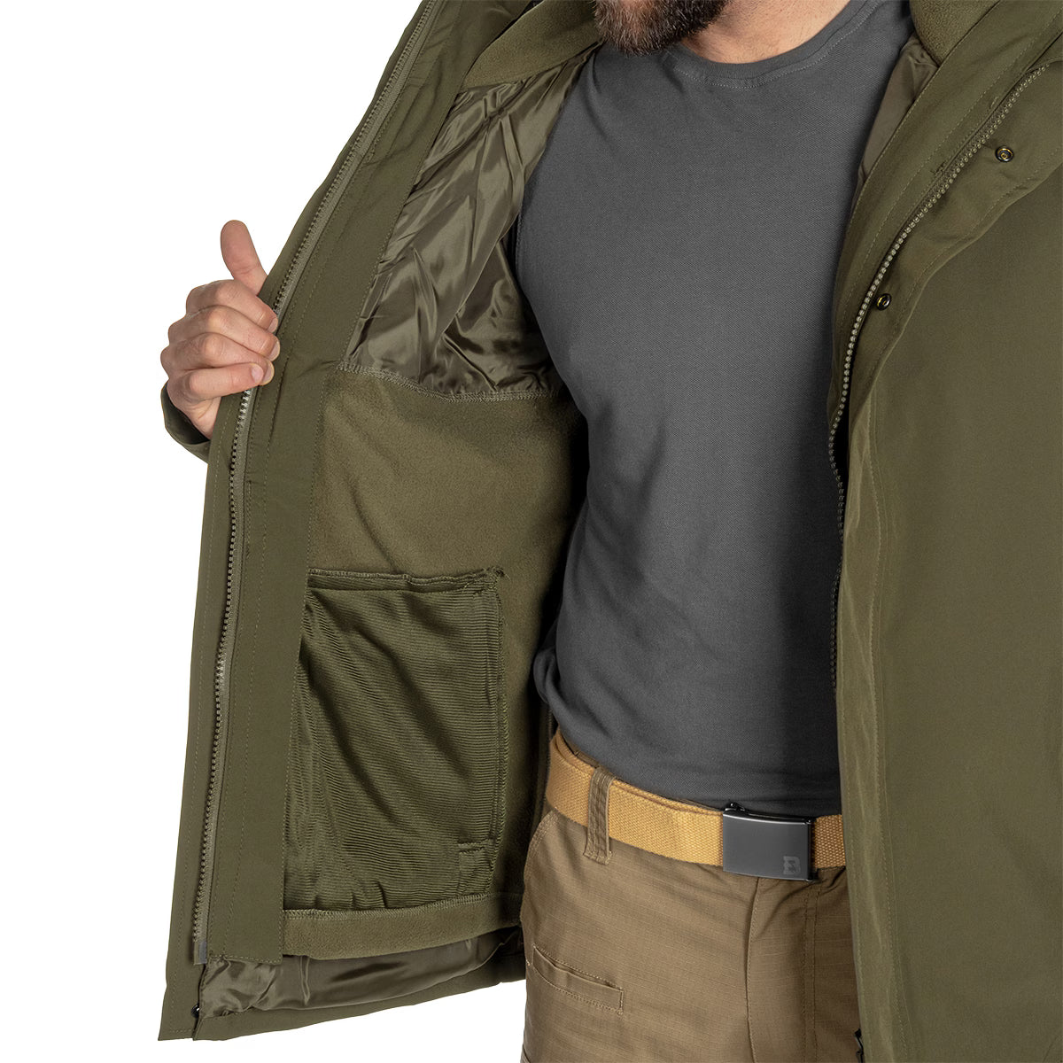 Striukė drėgnam orui Mil-Tec Ranger Green Wet Weather Gen.II, su išsegamu flisiniu pamušalu
