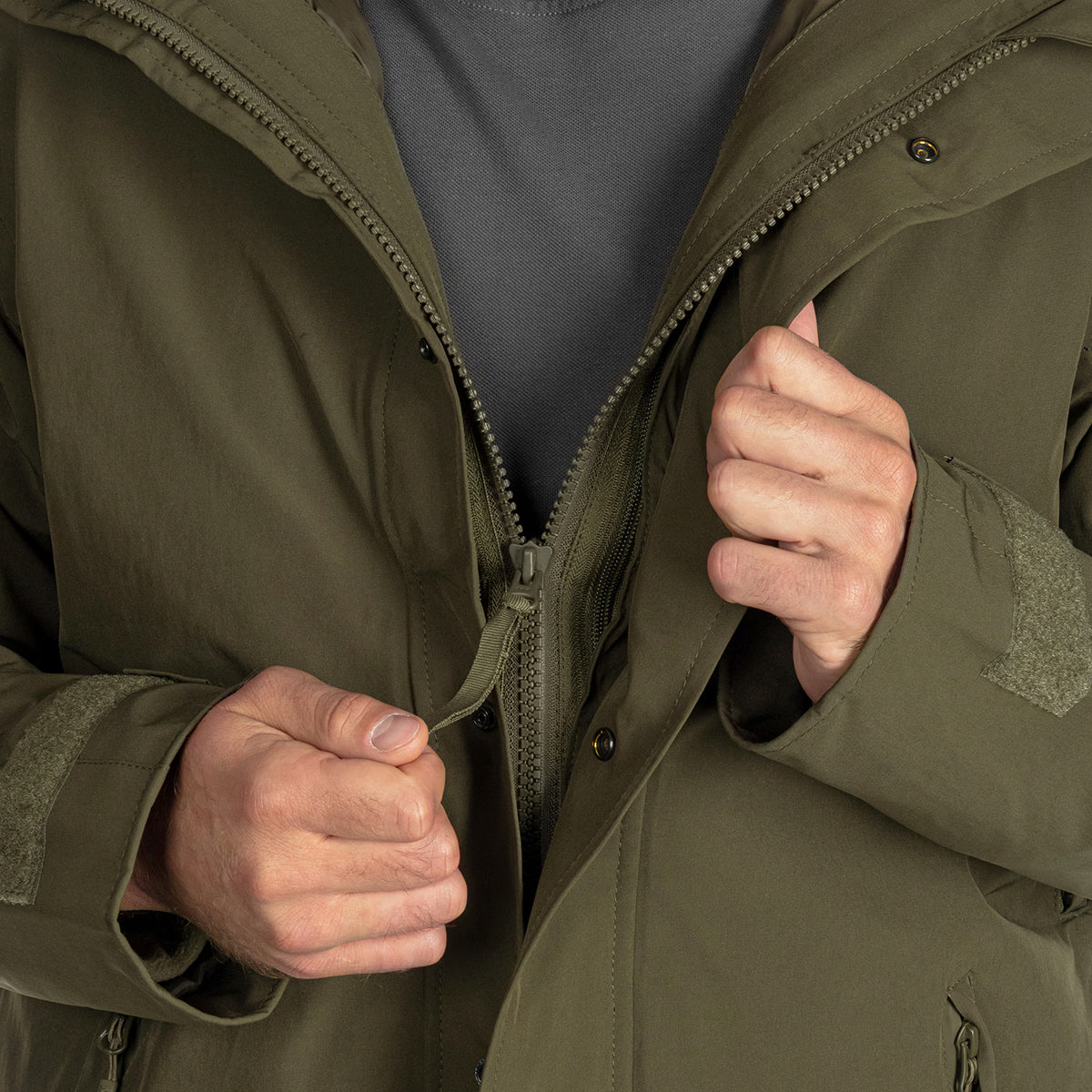 Striukė drėgnam orui Mil-Tec Ranger Green Wet Weather Gen.II, su išsegamu flisiniu pamušalu