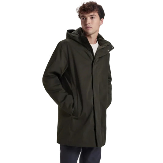 Ilga pašiltinta unisex striukė DOME, juoda