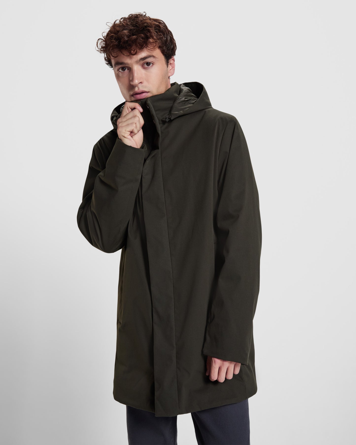 Ilga pašiltinta unisex striukė DOME, juoda