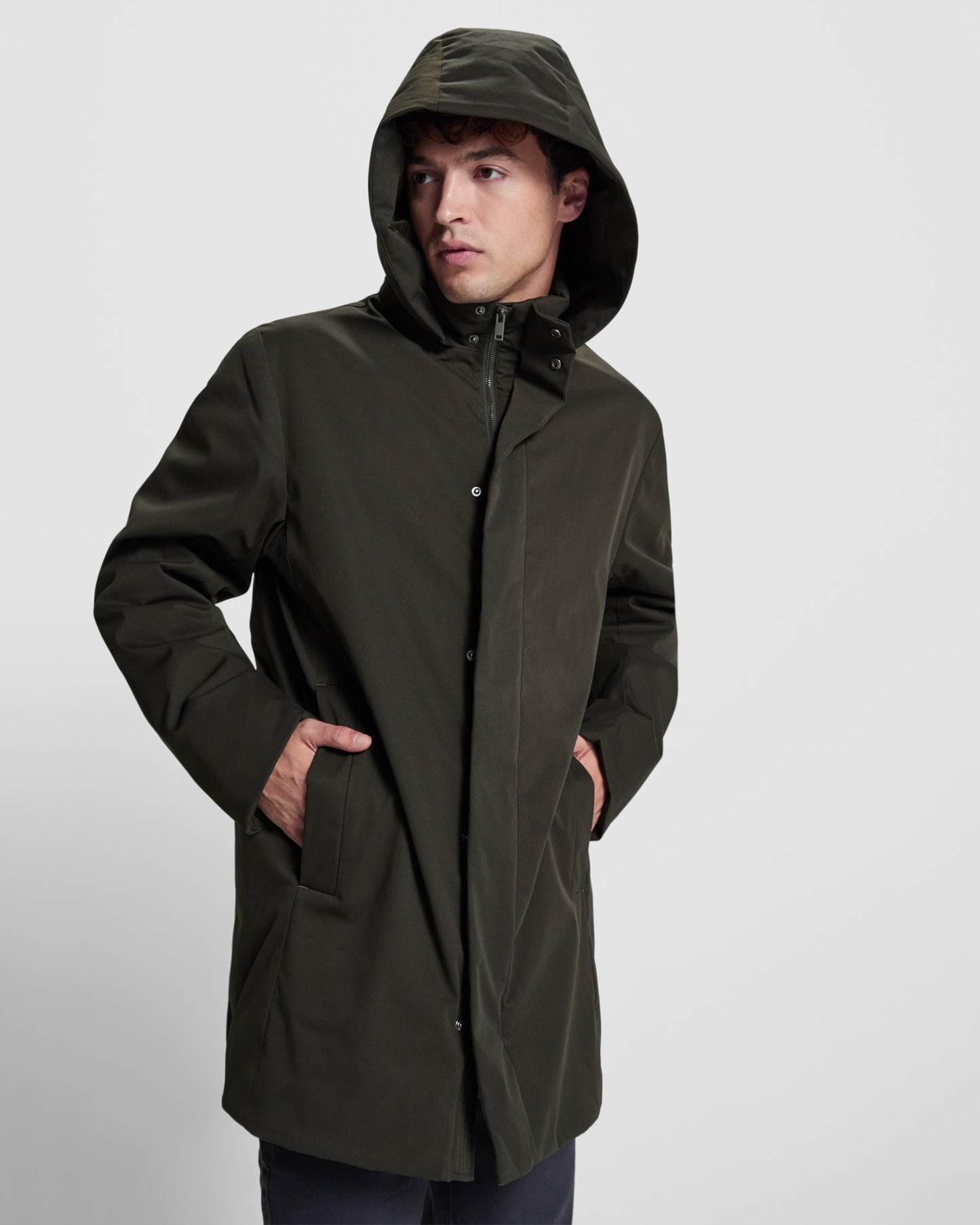Ilga pašiltinta unisex striukė DOME, juoda