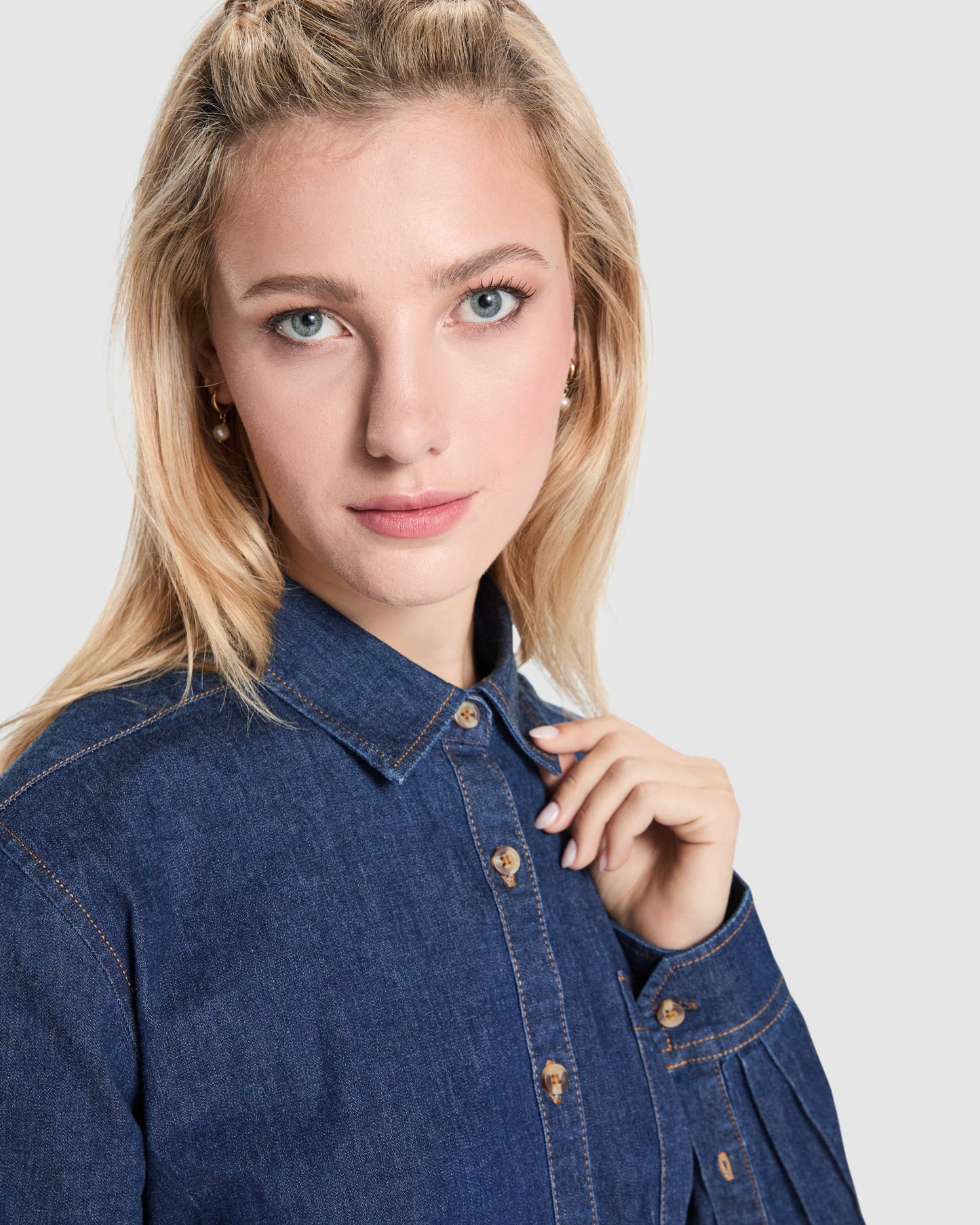 Moteriški džinsiniai marškiniai LUJAN WOMAN, elastingi ir stilingi