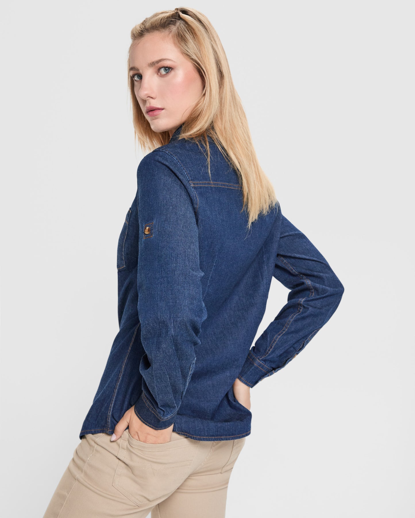 Moteriški džinsiniai marškiniai LUJAN WOMAN, elastingi ir stilingi