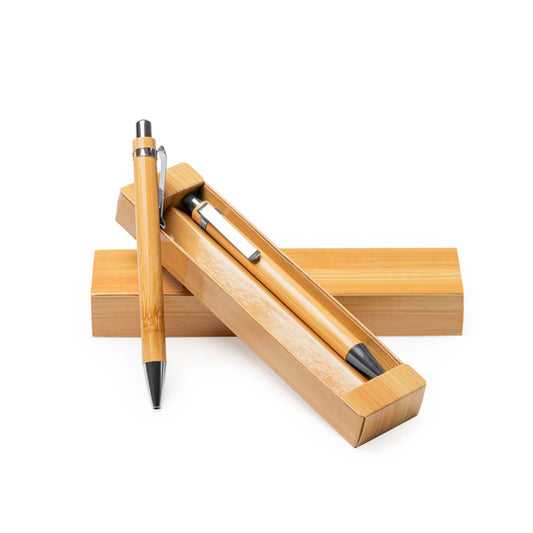 Wooden ballpoint pen and mechanical pencil set KIOTO