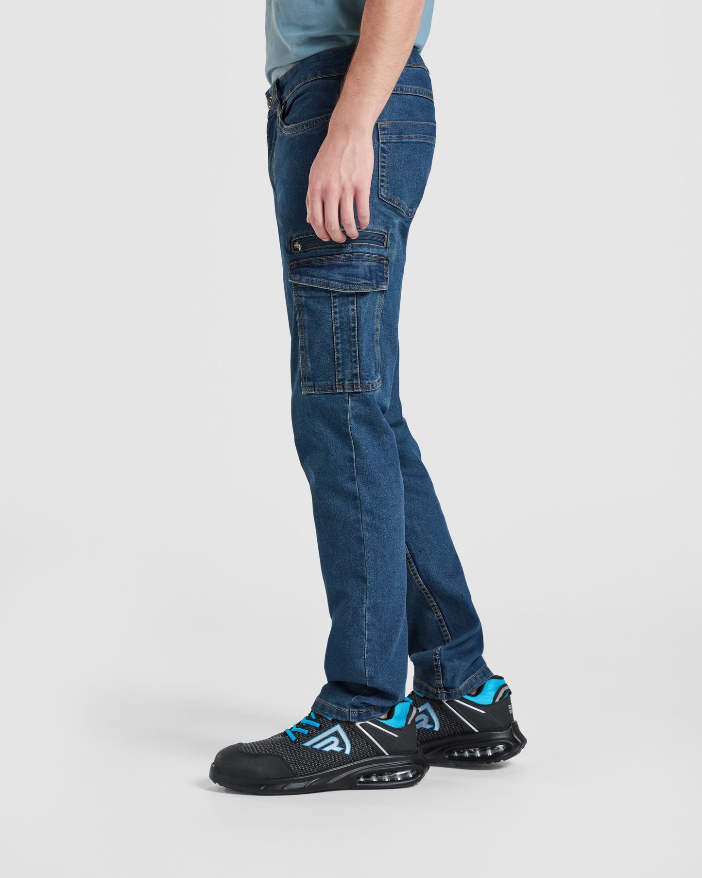 Vyriški džinsai darbui RAPTOR, su papildomomis kišenėmis