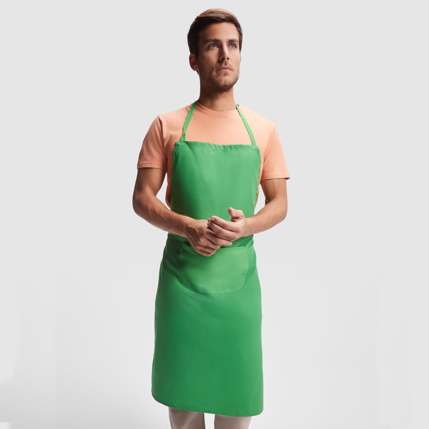 Long apron DUCASE 90 cm x 65 cm, with double front pocket (various colors)