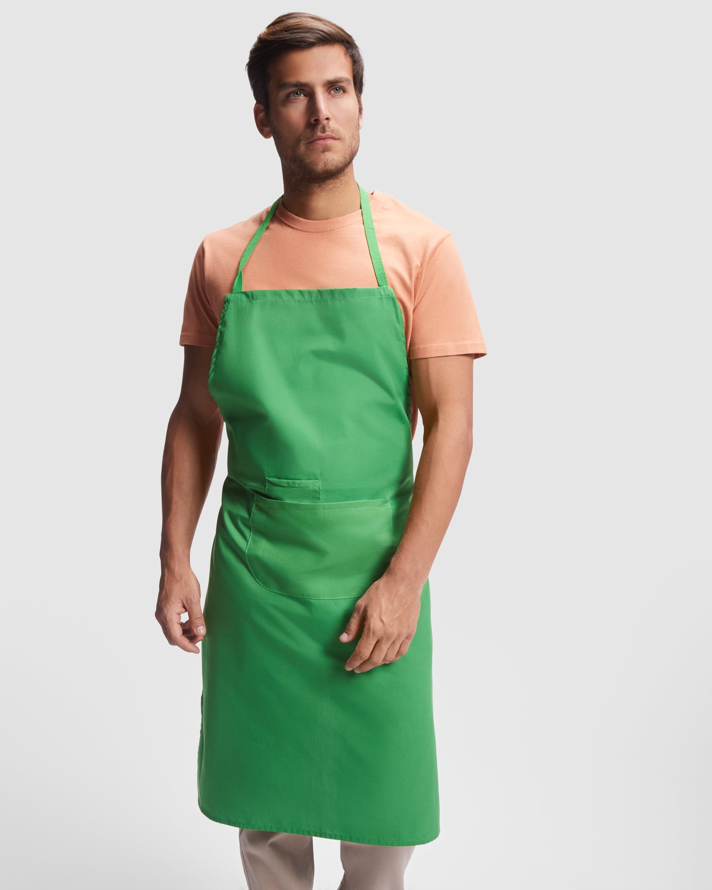 Long apron DUCASE 90 cm x 65 cm, with double front pocket (various colors)