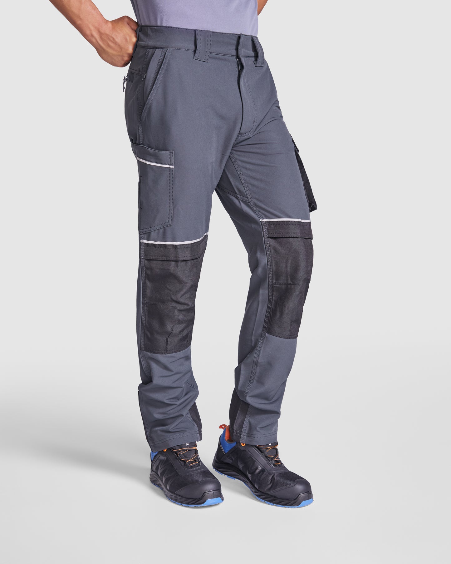 Elastic multifunctional work trousers with many pockets WALL