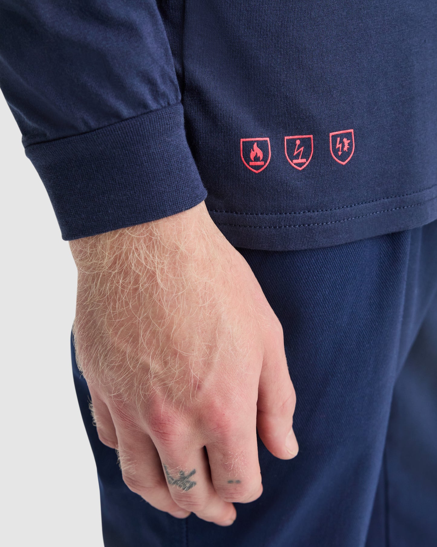 Ugniai atsparūs vyriški marškinėliai DEFENDER, ilgomis rankovėmis