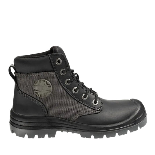Odiniai darbo batai DAKAR EW S3 SRC, su giliu pado protektoriumi ir plačia pėdos konstrukcija, juodos spalvos