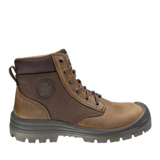 Odiniai darbo batai DAKAR EW S3 SRC, su giliu pado protektoriumi ir plačia pėdos konstrukcija, rudos spalvos