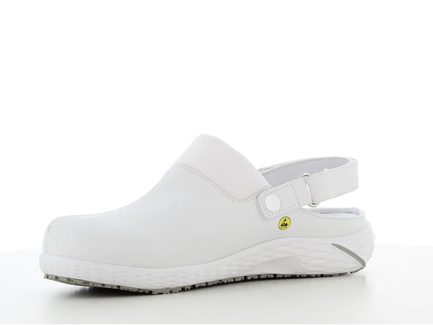 Extremely comfortable and non-slip clogs DANY OB SR ESD AE, white