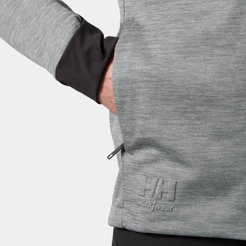 Flisinis džemperis Helly Hansen TECH MIDLAYER, pilkos spalvos