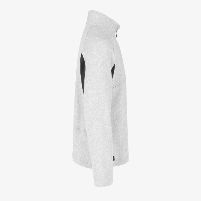 Džemperis KASAI SWEATER MEN, su pusiniu užtrauktuku, pilkos spalvos
