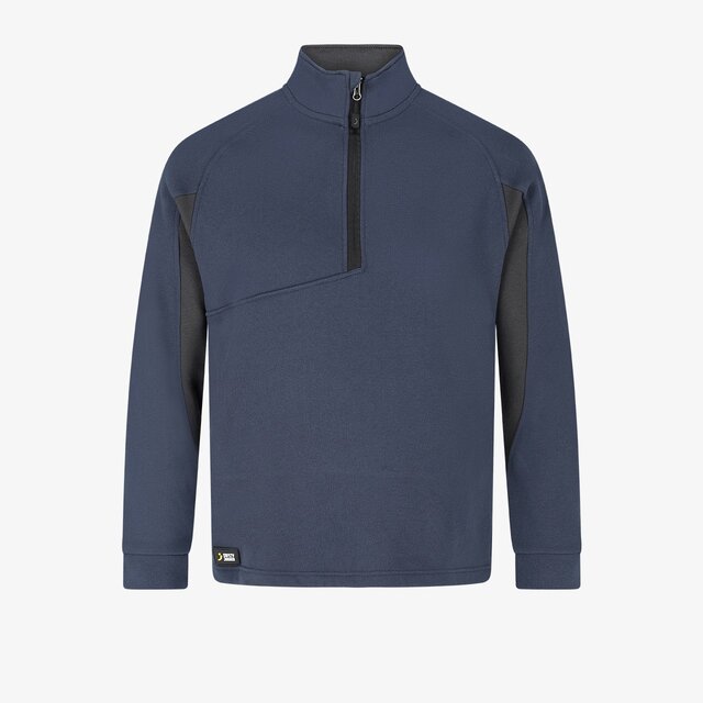 Džemperis KASAI SWEATER MEN, su pusiniu užtrauktuku, mėlynos spalvos