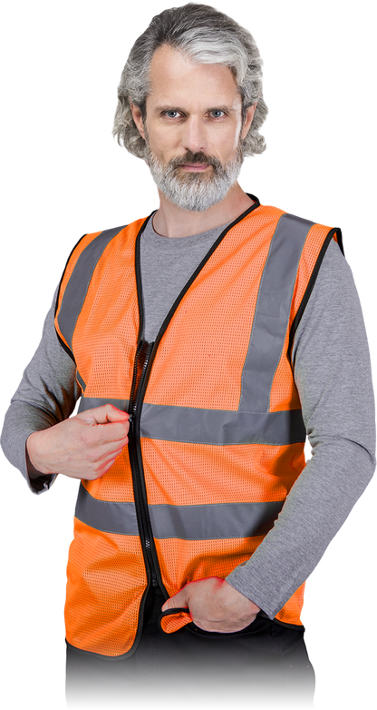 High Visibility Vest MESH ZIPPER