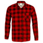 Flaneliniai marškiniai ilgomis rankovėmis FLANNEL RED, raudonai juodos spalvos