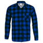 Flaneliniai marškiniai ilgomis rankovėmis FLANNEL BLUE, mėlynai juodos spalvos