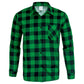 Flaneliniai marškiniai ilgomis rankovėmis FLANNEL GREEN, žaliai juodos spalvos