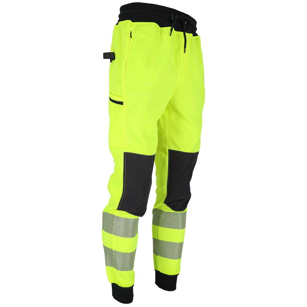 Ryškaus audinio patogios darbo kelnės BREMMEN, su šviesą atspindinčiomis juostomis
