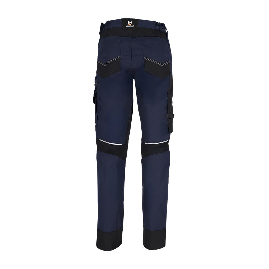 Darbo kelnės FACTOR, su elastanu ir Cordura sustiprinimais, mėlynos spalvos