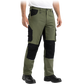 Darbo kelnės FACTOR, su elastanu ir Cordura sustiprinimais, khaki spalvos
