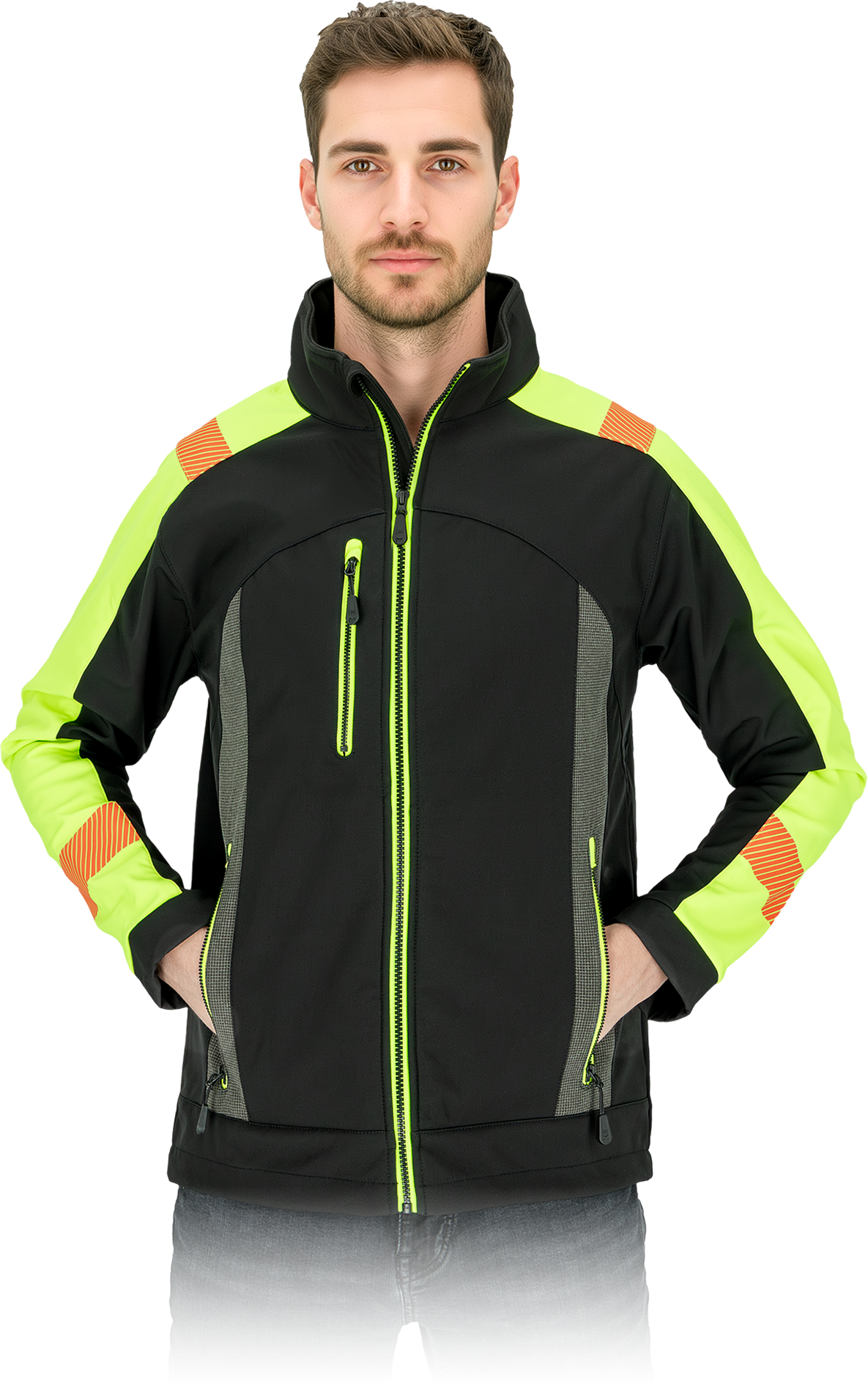 Demisezoninė striukė SHERO, su šviesą atspindičiomis juostomis