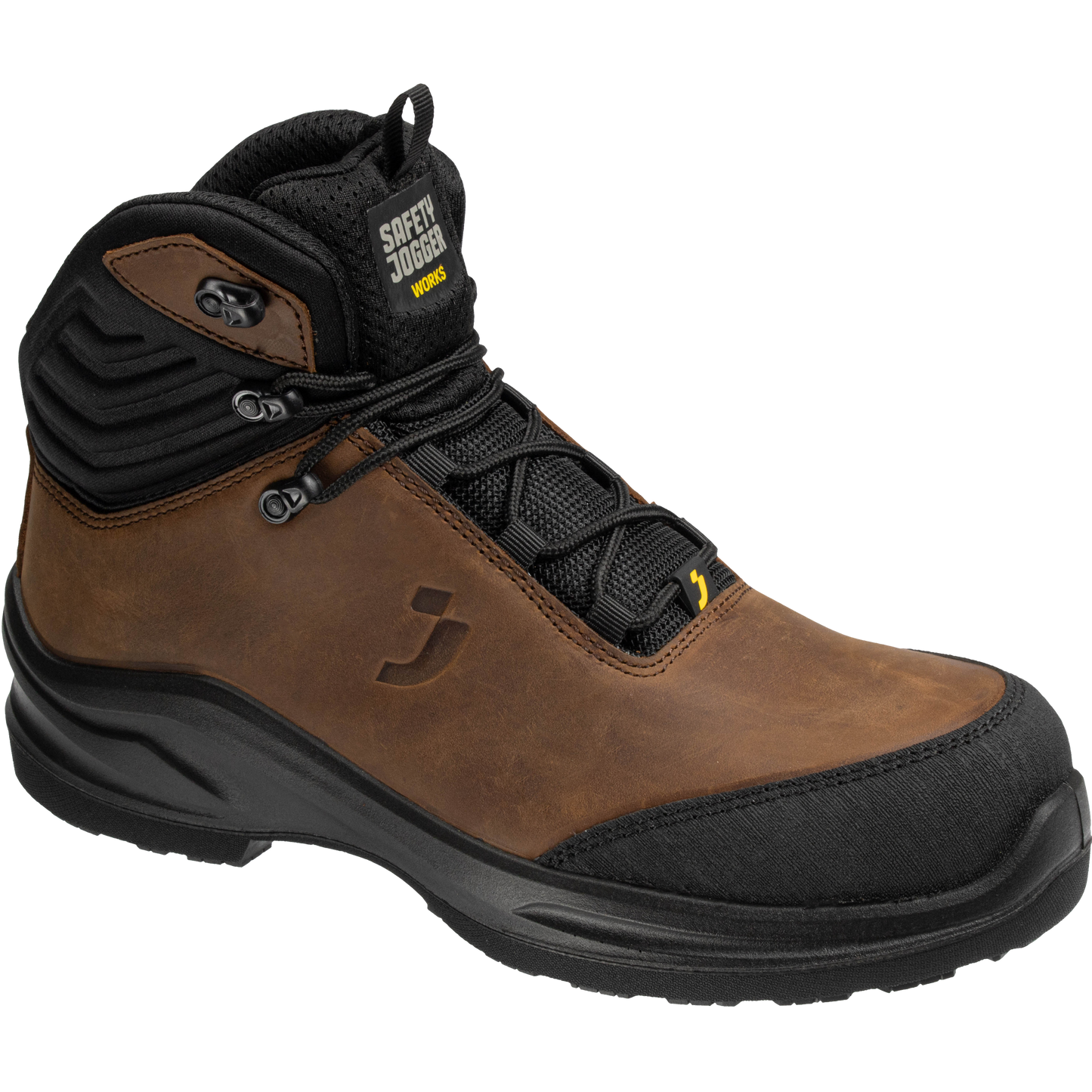 Ypatingai patogūs ir kokybiški odiniai darbo batai MODULO MID LEATHER S3S SR HI CI SC ESD FO, rudos spalvos